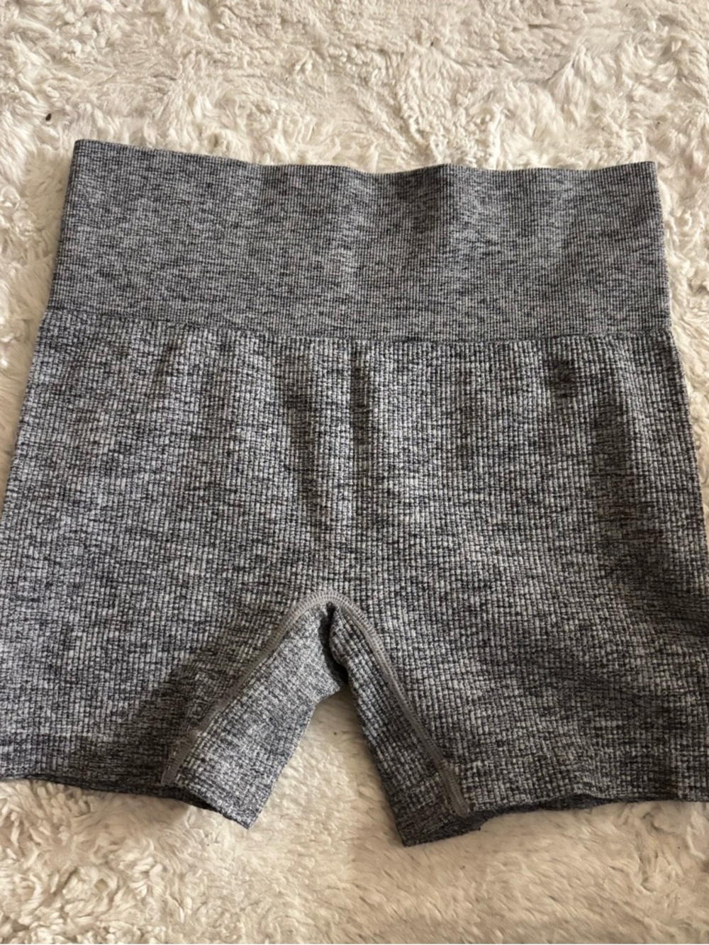 Seamless High-Waist Grey Women’s Bike Shorts